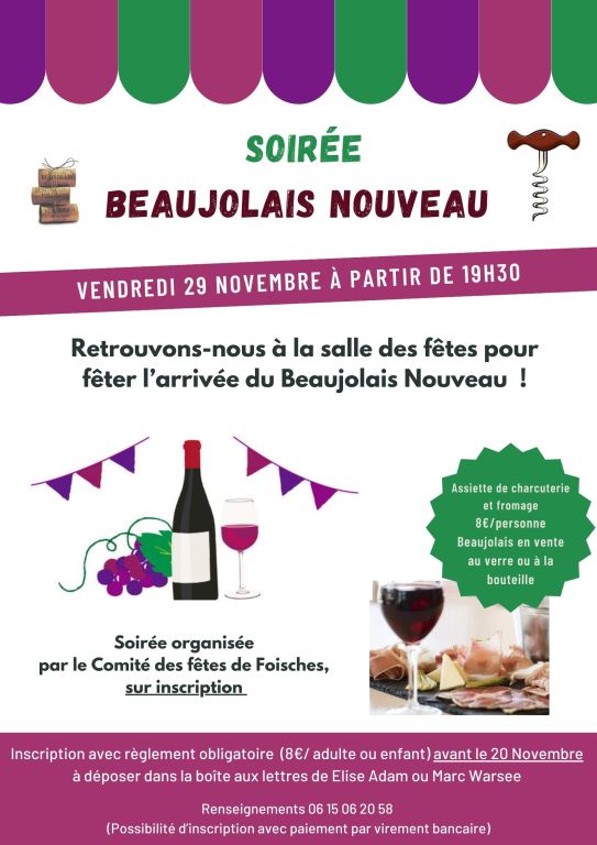 affiche beaujolais nouveau 2024